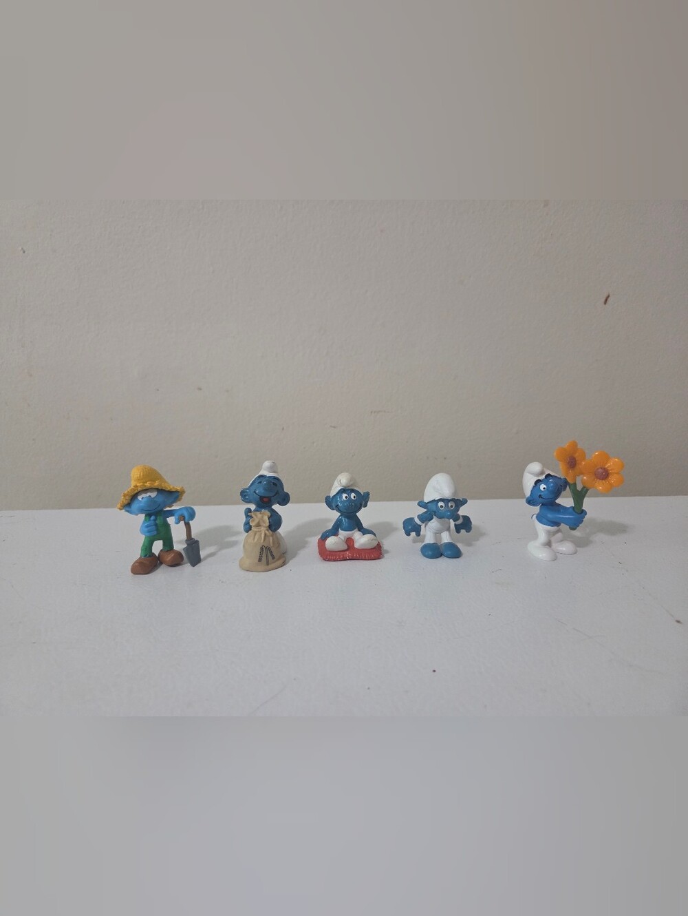 Vintage Smurfs Figurine Toy Set Of 5